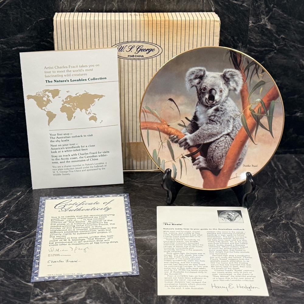 W.L. George “The Koala” by Charles Frace Collector Plate